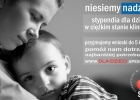 plakat informujący o naborze wniosków o stypendia dla dzieci