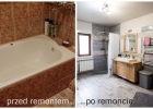 łazienka przed i po remoncie